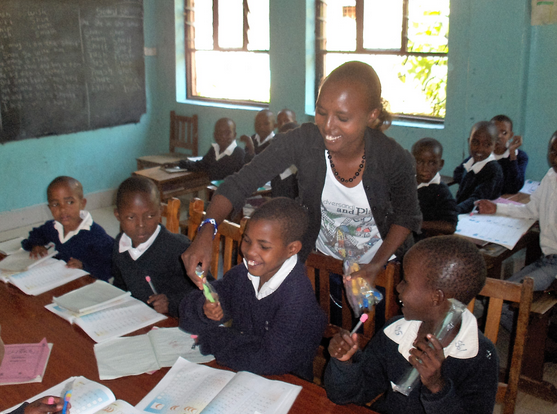 Lydia and students